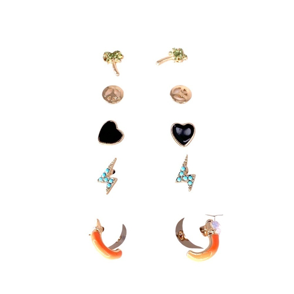 Beeline Women's 5 Pieces  Stud Earrings Set